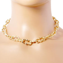 Load image into Gallery viewer, Gold Gold Dipped Hardware Metal Chain Necklace
