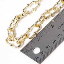 Load image into Gallery viewer, Gold Gold Dipped Hardware Metal Chain Necklace
