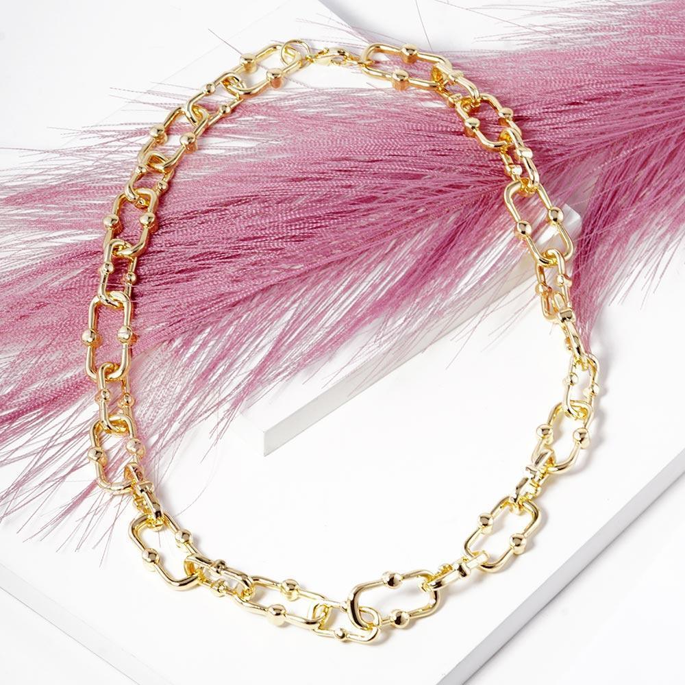 Gold Gold Dipped Hardware Metal Chain Necklace - Jewelry Store by Erik Rayo