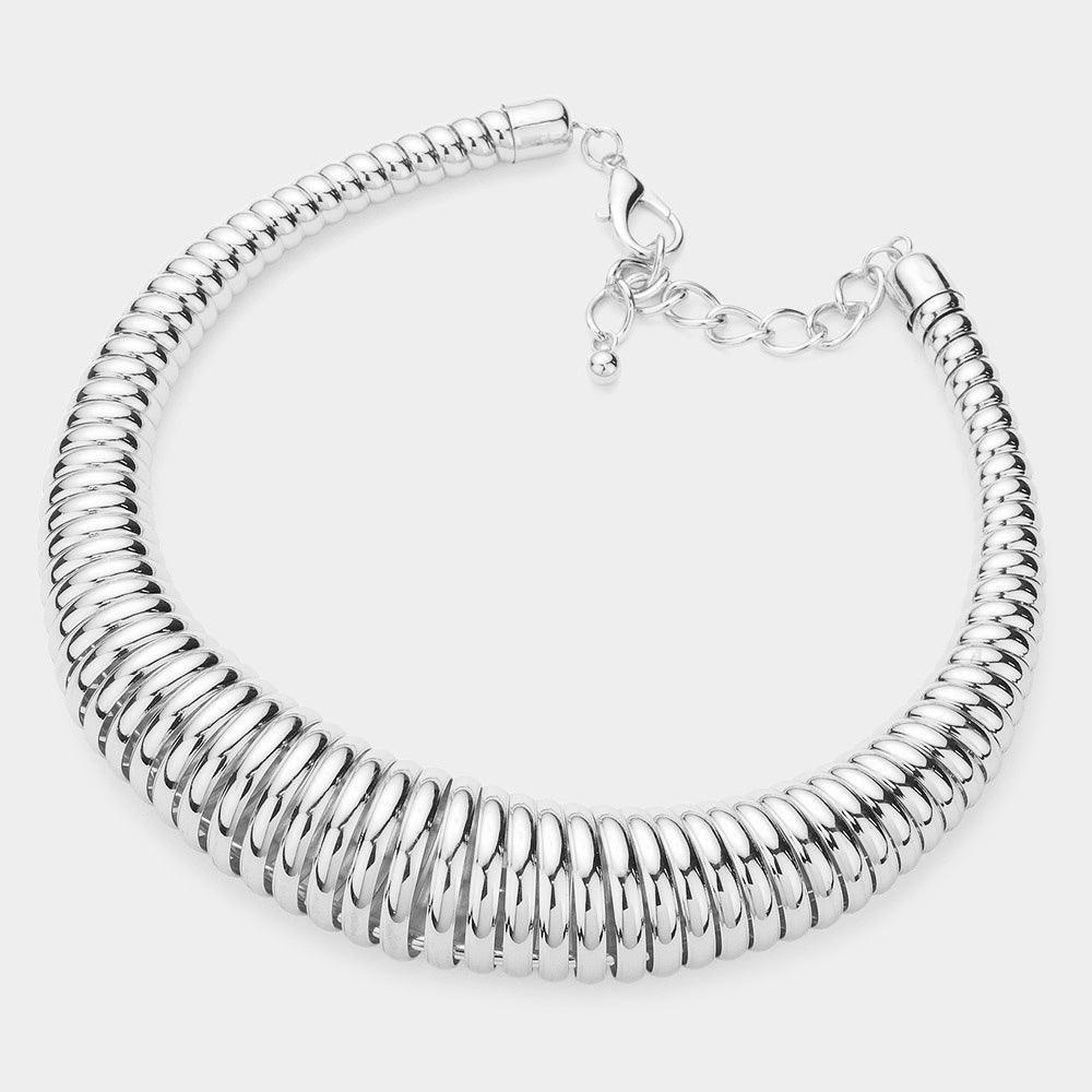 Metal Coil Choker Necklace - Jewelry Store by Erik Rayo
