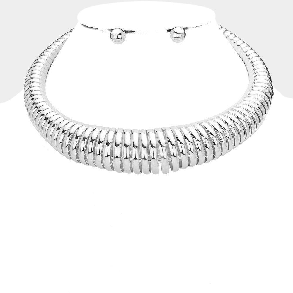 Metal Coil Choker Necklace - Jewelry Store by Erik Rayo