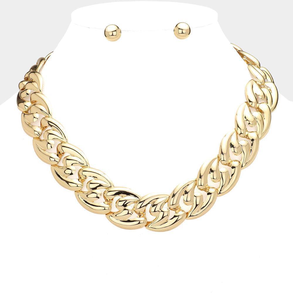 Gold Metal Chain Link Necklace - Jewelry Store by Erik Rayo