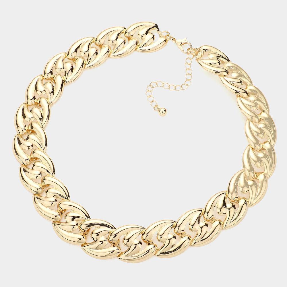 Gold Metal Chain Link Necklace - Jewelry Store by Erik Rayo