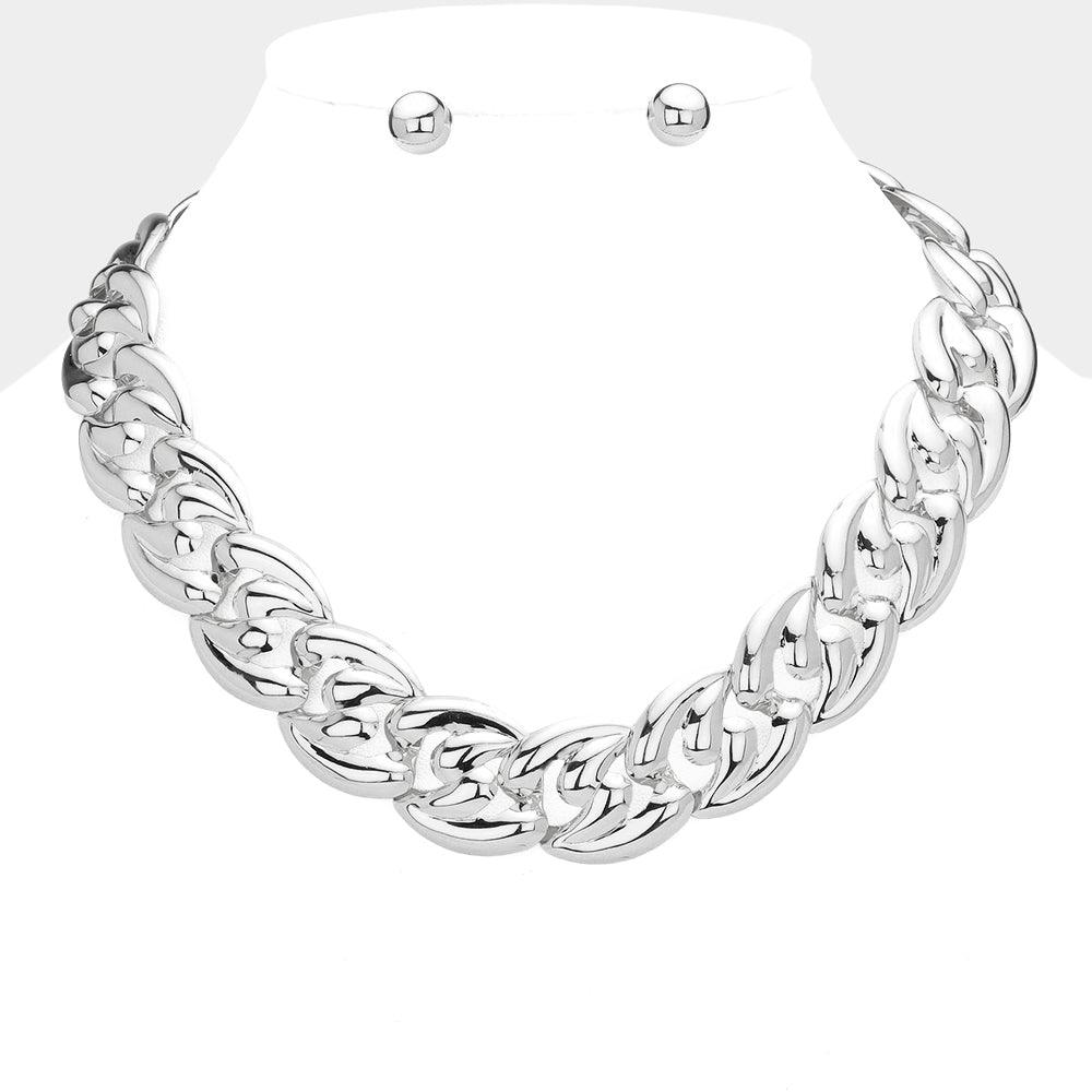 Metal Chain Link Necklace