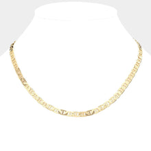 Load image into Gallery viewer, Gold Gold Plated 18 Inch 4mm Mariner Metal Chain Necklace
