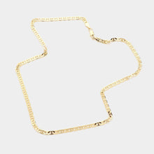 Load image into Gallery viewer, Gold Gold Plated 18 Inch 4mm Mariner Metal Chain Necklace
