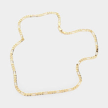 Load image into Gallery viewer, Gold Gold Plated 20 Inch 4mm Figaro Metal Chain Necklace
