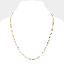 Load image into Gallery viewer, Gold Gold Plated 24 Inch 4mm Figaro Metal Chain Necklace
