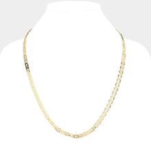 Load image into Gallery viewer, Gold Gold Plated 24 Inch 4mm Mariner Metal Chain Necklace
