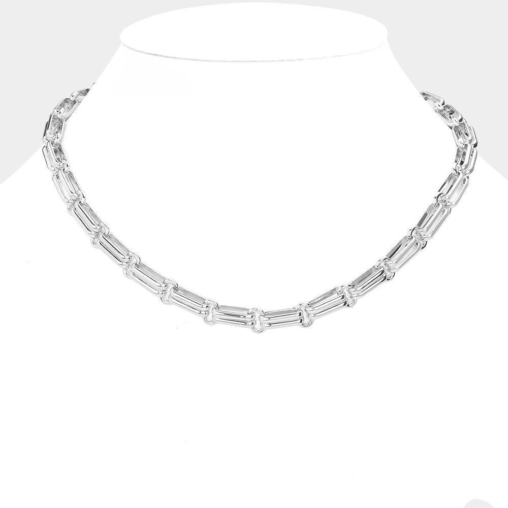 Chunky Metal Paperclip Chain Necklace - Jewelry Store by Erik Rayo