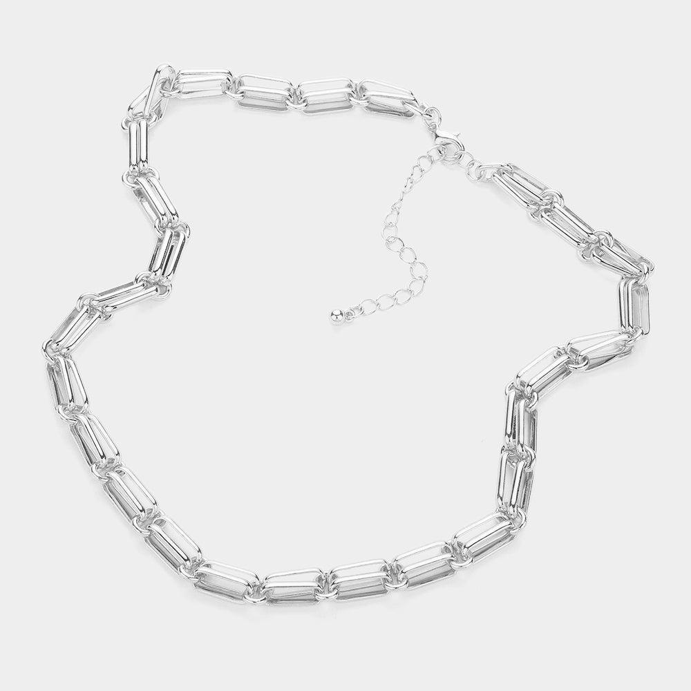 Chunky Metal Paperclip Chain Necklace - Jewelry Store by Erik Rayo