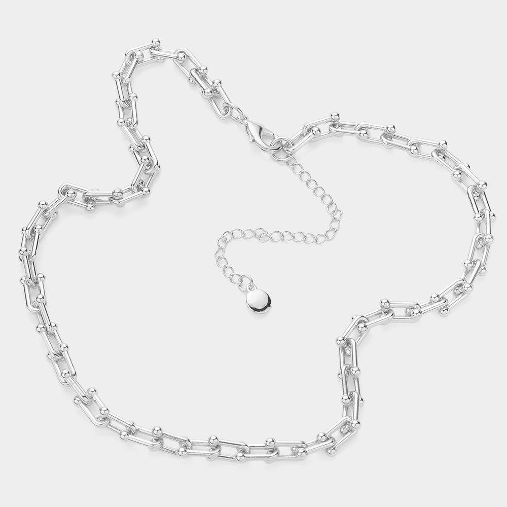 U Metal Link Chain Necklace - Jewelry Store by Erik Rayo