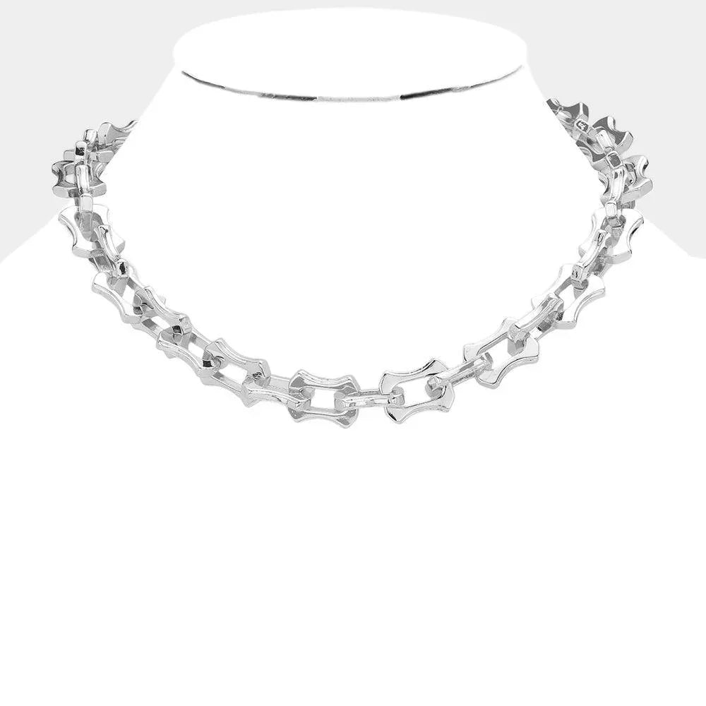 Abstract Open Metal Link Necklace - Jewelry Store by Erik Rayo