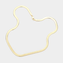 Load image into Gallery viewer, Gold Gold Plated 18 Inch 5mm Herringbone Metal Chain Necklace
