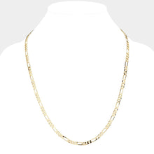 Load image into Gallery viewer, Gold Gold Plated 24 Inch 5mm Figaro Metal Chain Necklace
