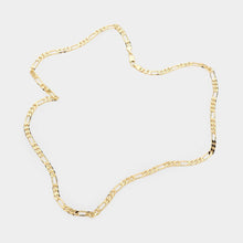 Load image into Gallery viewer, Gold Gold Plated 24 Inch 5mm Figaro Metal Chain Necklace
