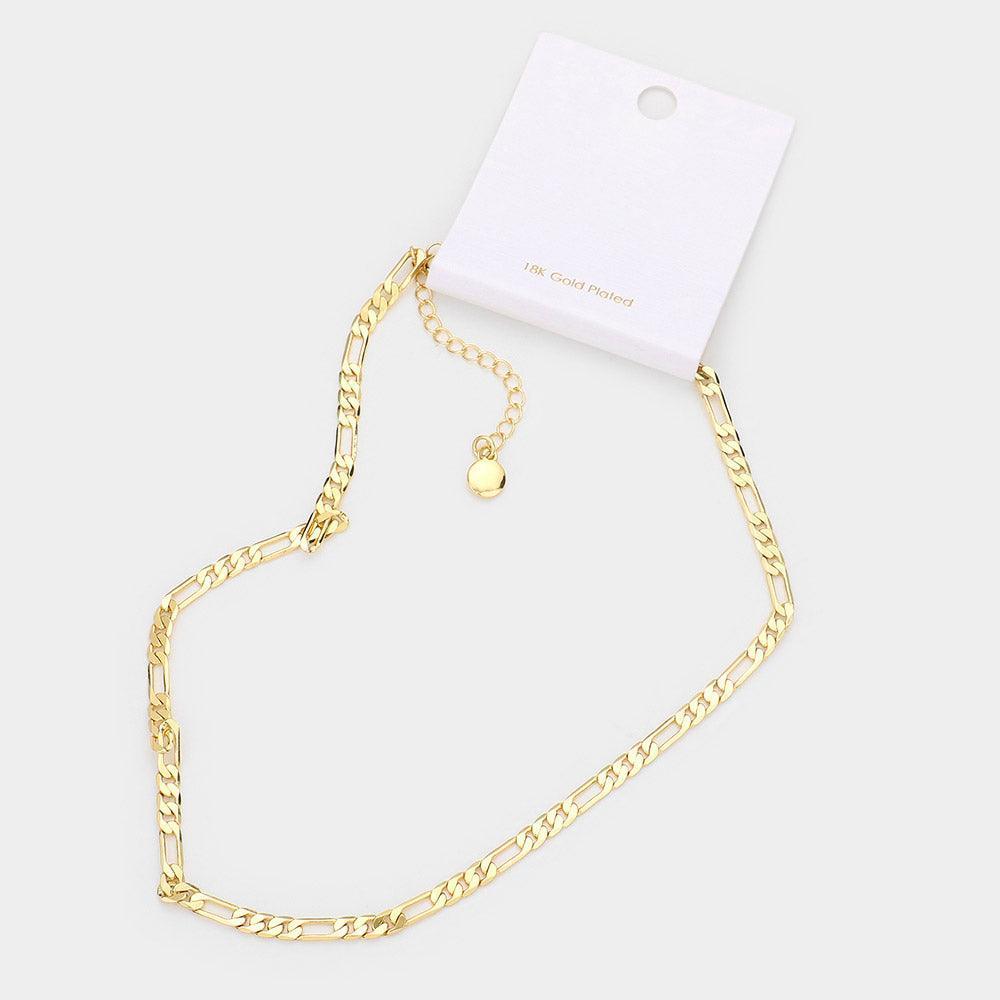 Gold 18K Gold Plated Metal Chain Necklace - Jewelry Store by Erik Rayo