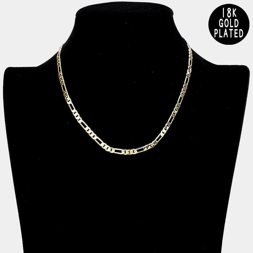 Gold 18K Gold Plated Metal Chain Necklace - Jewelry Store by Erik Rayo