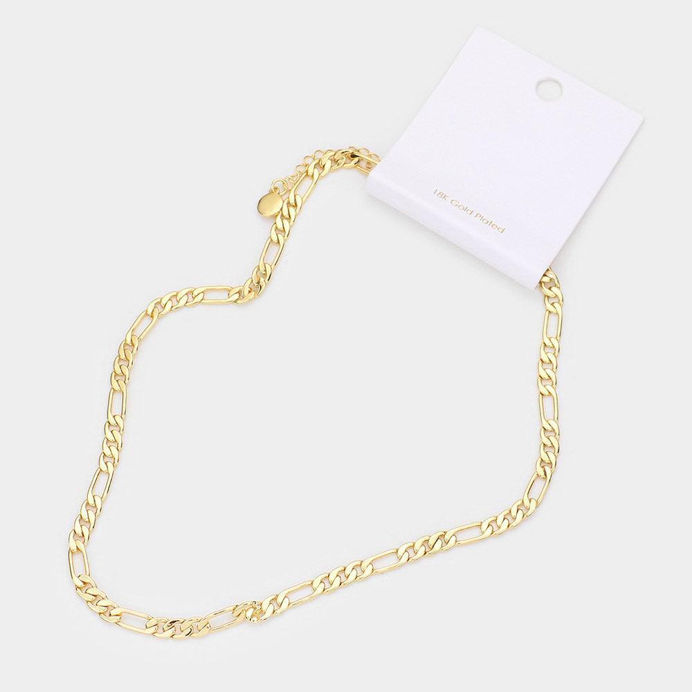 Gold 18K Gold Plated Metal Chain Necklace - Jewelry Store by Erik Rayo