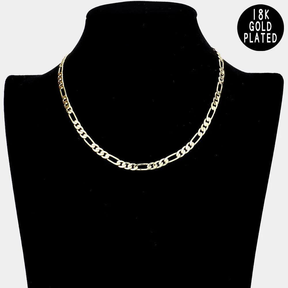 Gold 18K Gold Plated Metal Chain Necklace - Jewelry Store by Erik Rayo