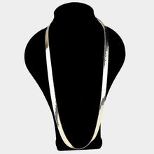 Load image into Gallery viewer, Gold 36 INCH, 11mm-Gold Plated Superflex Herringbone Chain Necklace
