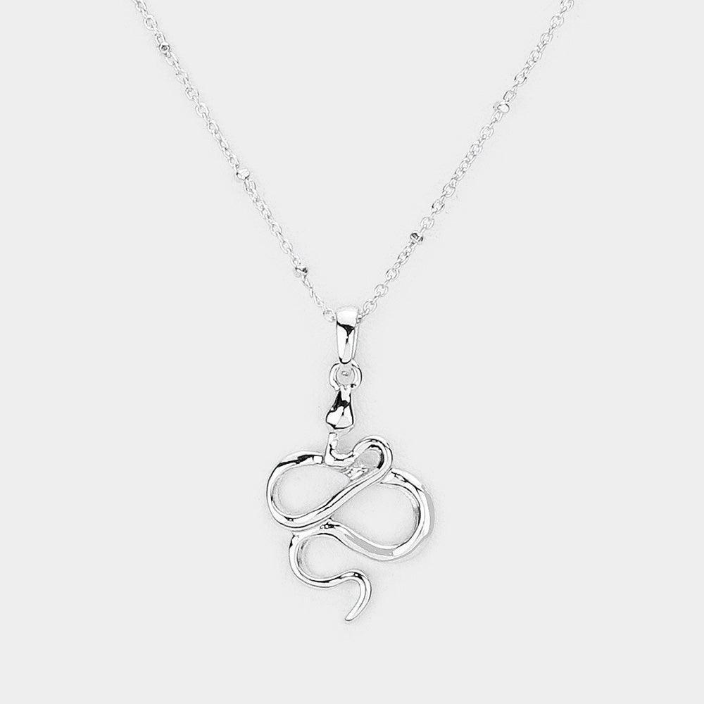Metal Snake Pendant Layered Necklace - Jewelry Store by Erik Rayo