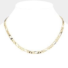 Load image into Gallery viewer, Gold Gold Plated 18 Inch 6mm Figaro Metal Chain Necklace
