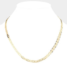 Load image into Gallery viewer, Gold Gold Plated 20 Inch 6mm Mariner Metal Chain Necklace
