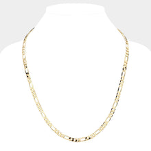 Load image into Gallery viewer, Gold Gold Plated 24 Inch 6mm Figaro Metal Chain Necklace
