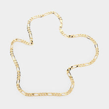 Load image into Gallery viewer, Gold Gold Plated 24 Inch 6mm Figaro Metal Chain Necklace
