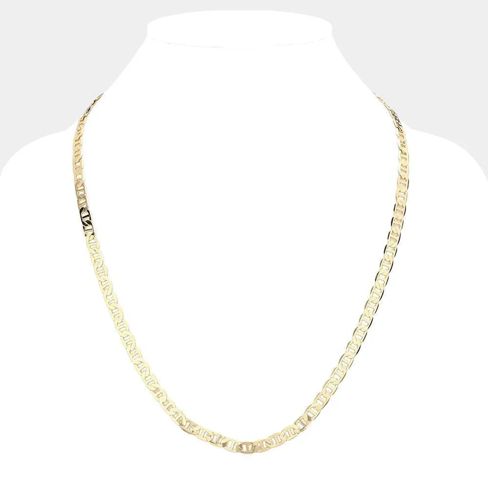 Gold Gold Plated 24 Inch 6mm Mariner Metal Chain Necklace - Jewelry Store by Erik Rayo
