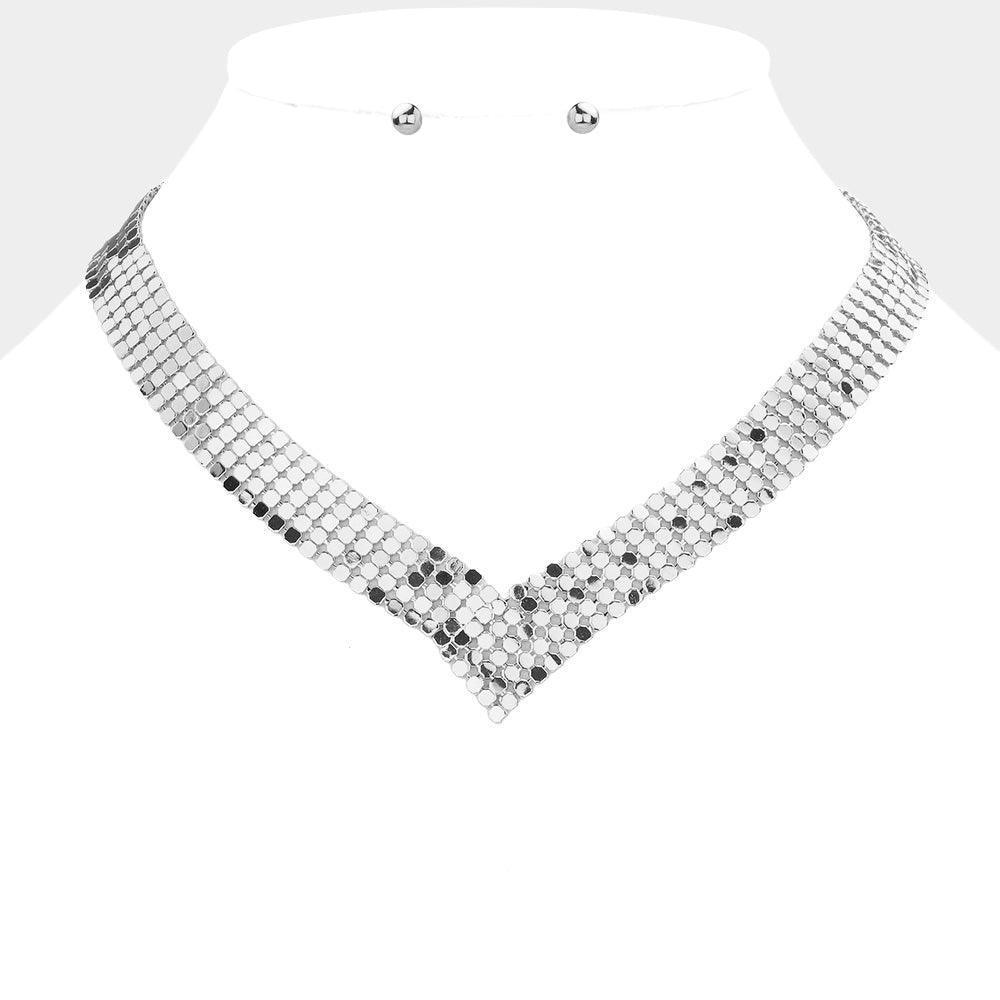 V Shaped Metal Chain Necklace - Jewelry Store by Erik Rayo