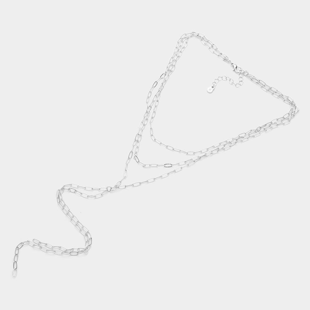 Open Metal Oval Link Y Necklace - Jewelry Store by Erik Rayo
