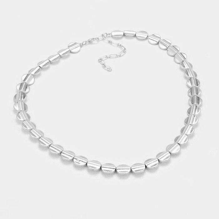 Metal disc collar necklace - Jewelry Store by Erik Rayo