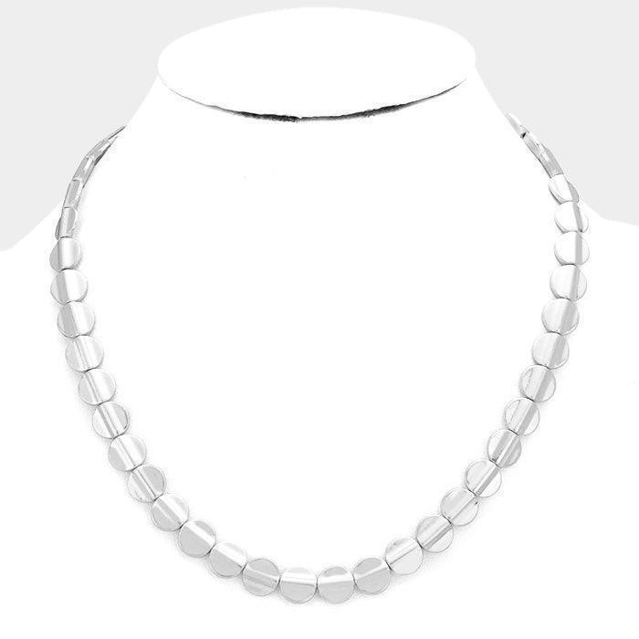 Metal disc collar necklace - Jewelry Store by Erik Rayo