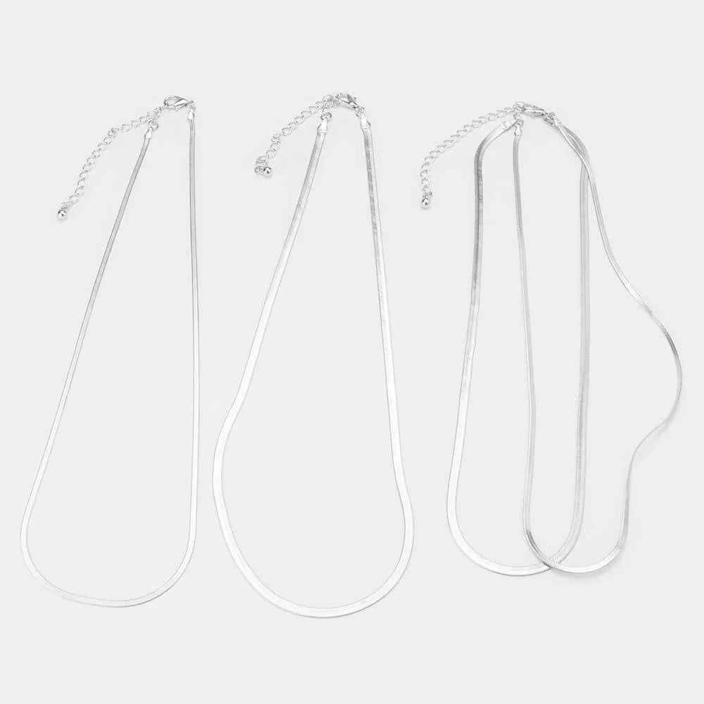 3PCS - Metal Snake Chain Necklaces - Jewelry Store by Erik Rayo