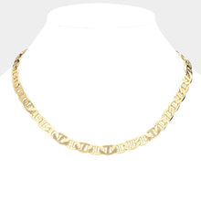 Load image into Gallery viewer, Gold Gold Plated 18 Inch 8mm Mariner Metal Chain Necklace
