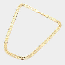 Load image into Gallery viewer, Gold Gold Plated 18 Inch 8mm Mariner Metal Chain Necklace
