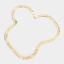 Load image into Gallery viewer, Gold Gold Plated 20 Inch 8mm Figaro Metal Chain Necklace
