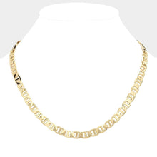 Load image into Gallery viewer, Gold Gold Plated 20 Inch 8mm Mariner Metal Chain Necklace
