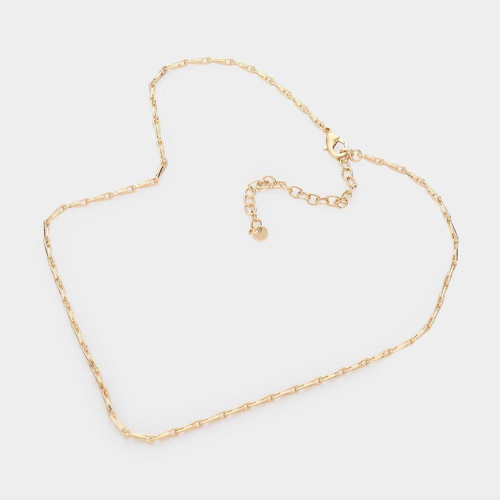 Gold Brass Metal Chain Link Necklace - Jewelry Store by Erik Rayo