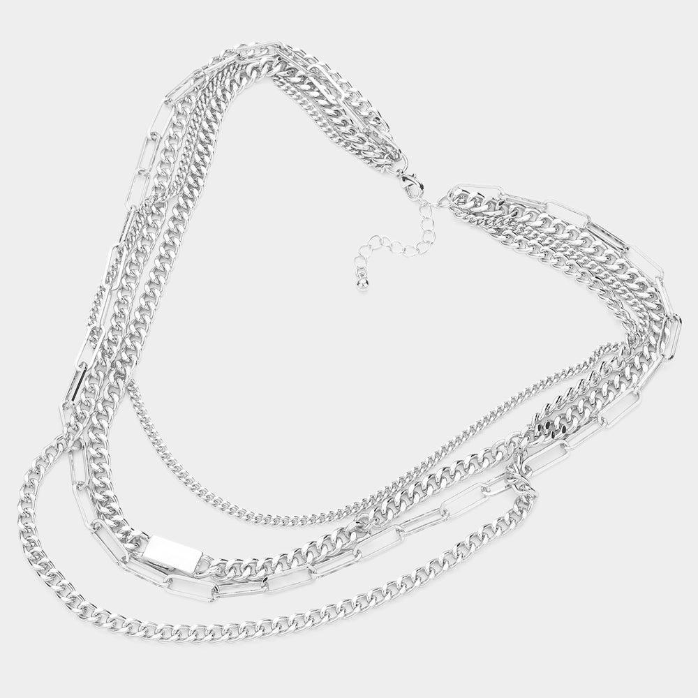 Various Metal Chain Layered Necklace - Jewelry Store by Erik Rayo