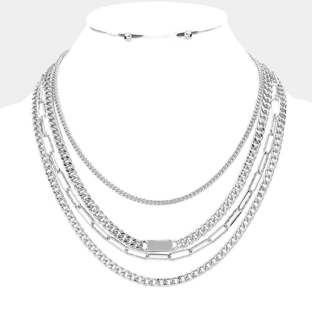 Various Metal Chain Layered Necklace - Jewelry Store by Erik Rayo