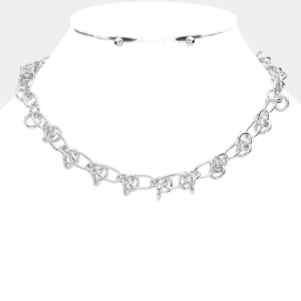 Abstract Metal Chain Necklace - Jewelry Store by Erik Rayo