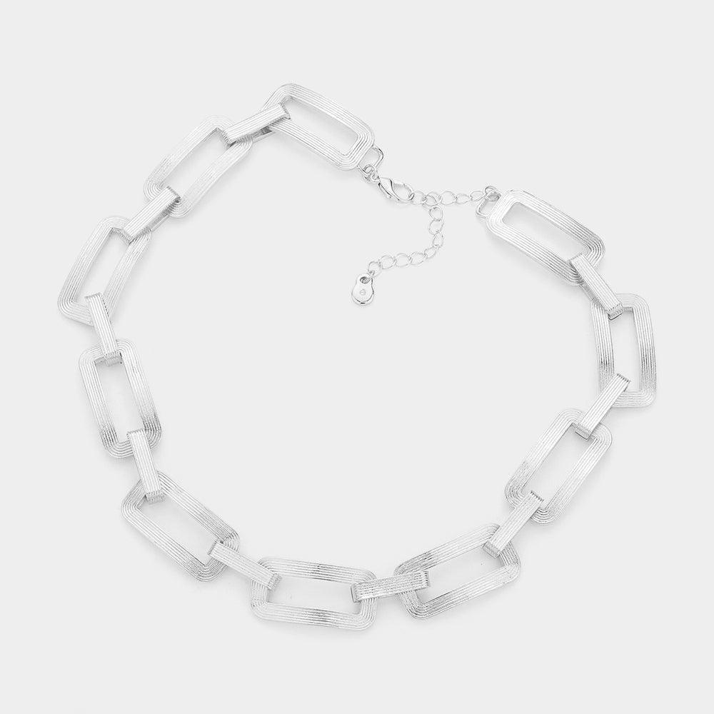 Square Metal Link Chain Necklace - Jewelry Store by Erik Rayo