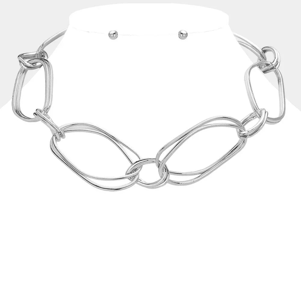 Chunky Abstract Metal Wire Necklace - Jewelry Store by Erik Rayo