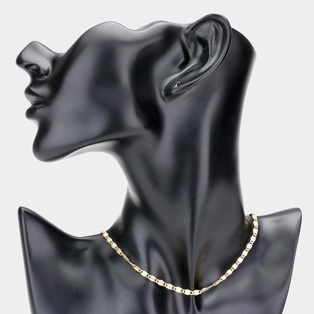 Gold Brass Metal Link Necklace - Jewelry Store by Erik Rayo