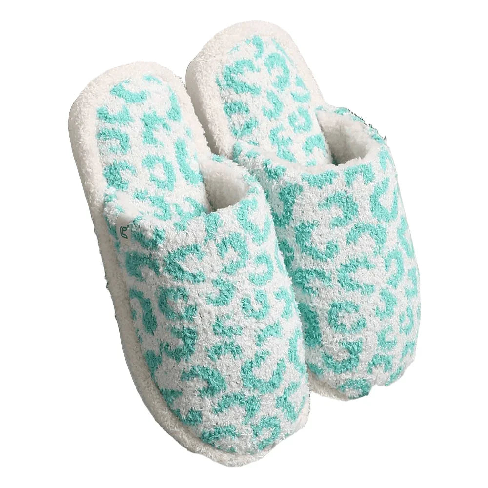 Leopard Patterned Soft Home Indoor Floor Slippers - Jewelry Store by Erik Rayo