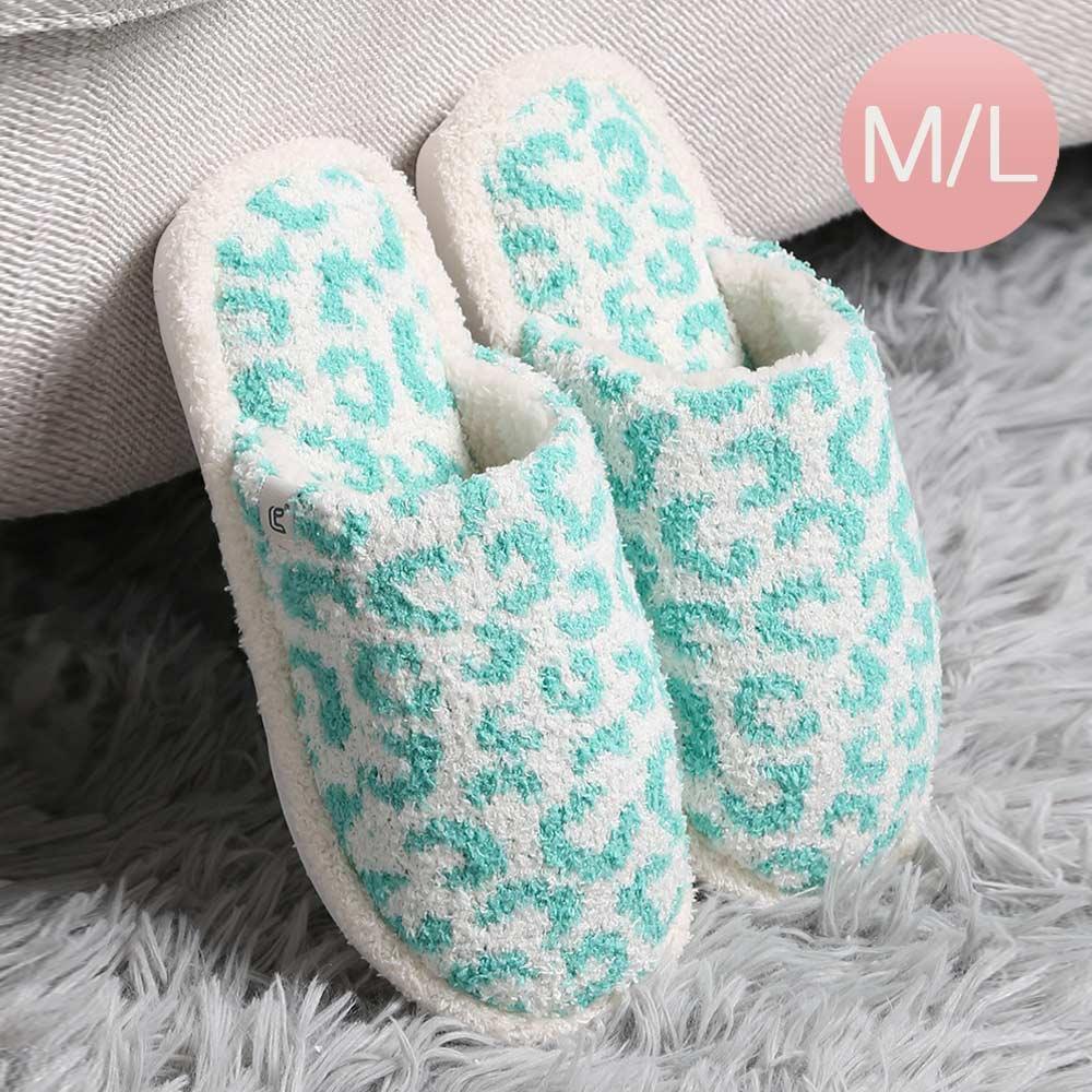 Leopard Patterned Soft Home Indoor Floor Slippers - Jewelry Store by Erik Rayo