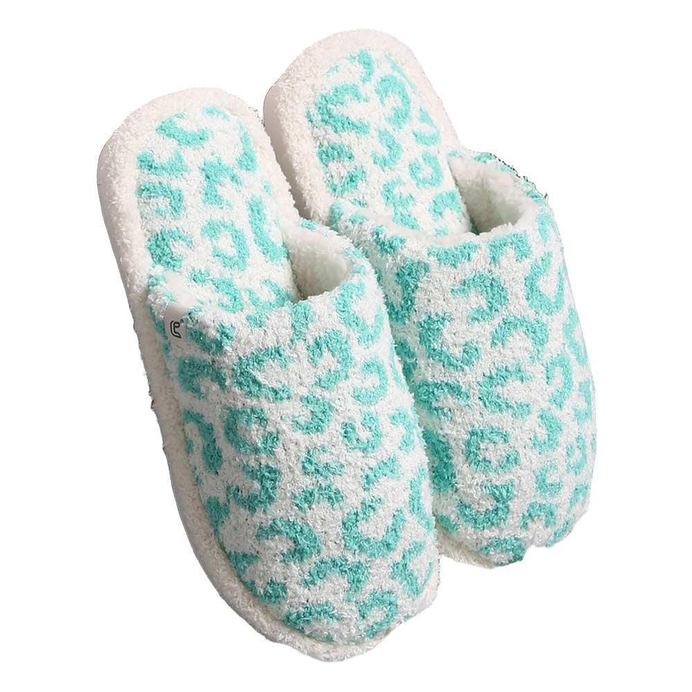 Leopard Patterned Soft Home Indoor Floor Slippers - Jewelry Store by Erik Rayo